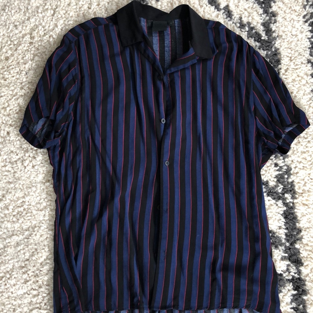 Striped button up